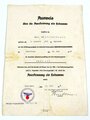 "Ausweis über die Anerkennung als Hebamme" DIN A4, datiert 1941