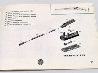 1957 datierter Prospekt der Firma "Steyr" in französischer Sprache " Armes de Chasse et de Sport"  25 Seiten