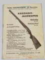 Deutschland nach 1945, 16 seitiger Prospekt über " Krieghoff Jagdwaffen"