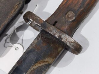 Jugoslawien Seitengewehr Messerbajonett Mauser 24/44 im Koppelschuh