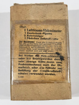 Luftblasen- Viskosimeter in der originalen Umverpackung, Gummi weich, die Verpackung mit durchsichtigem Klebeband umwickelt