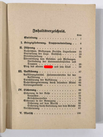 Dv. 300/1 Truppenführung 1.Teil (Abschnitt I-XIII) , Berlin, 1936, 319 Seiten