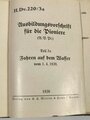 Dv.1220/3a Ausbildungsvorschrift für die Pioniere Teil 3a Fahren auf dem Wasser, 1938, 143 Seiten