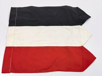 Kaiserreich, schwarz-weiß-roter Saal- oder Fensterschmuck in gutem Zustand, Maße 30 x 37cm