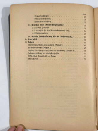 Reichsarbeitsdienst Dv.6 Richtlinien für die Beurteilung der Dienstfähigkeit und Arbeitsfähigkeit der weiblichen Jugend im Reichsarbeitsdienst, 1940, 78 Seiten