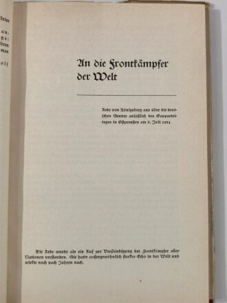 "Rudof Hess - Reden", München, 1938, 269 Seiten