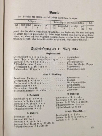 "Das Württembergische Feld-Art-Regiment No. 116 im Weltkrieg", Stuttgart, 1921, 112 Seiten, Anlagen fehlen