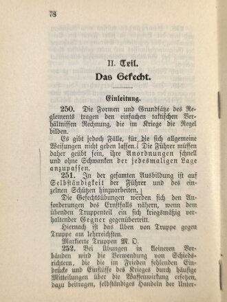 D.V.E. Nr. 130 Exerzier-Reglement für die Infanterie, Berlin, 1906, 150 Seiten plus Anhang 