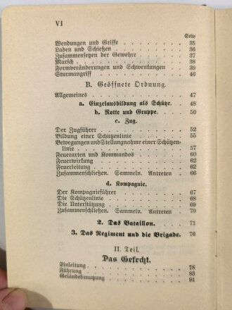 D.V.E. Nr. 130 Exerzier-Reglement für die Infanterie, Berlin, 1906, 150 Seiten plus Anhang 