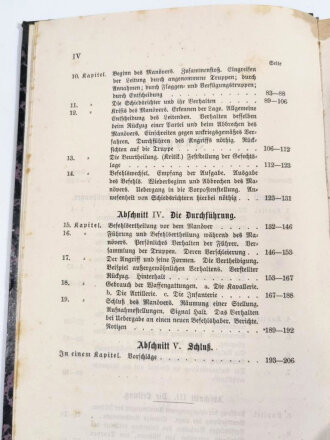 "Die Anlage, Leitung und Durchführung von Feldmanövern", Berlin, 1883, 206 Seiten, Anhang mit Skizzen