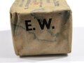 Pack "100 g entfettet Watte" datiert 1939