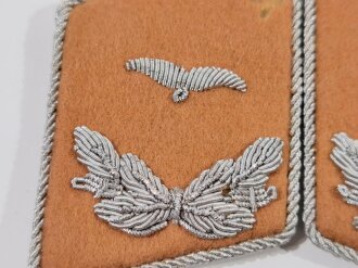 Luftwaffe, Paar Kragenspiegel für einen Leutnant in der Luftnachrichtendienst