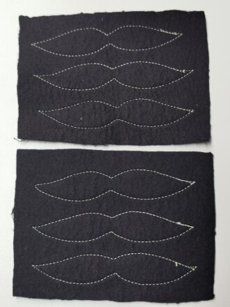Luftwaffe, Paar Rangabzeichen für den Fliegerschutzanzug für einen Feldwebel, Breite 11,5 cm x Höhe 8,5 cm