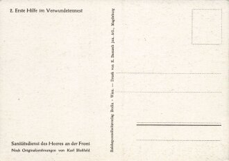 Ansichtskarte "Erste Hilfe im Verwundetennest"...