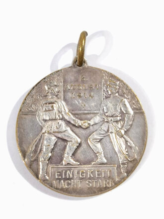 Tragbare Medaille " Wilhelm II. Deutscher Kasier  und Franz Josef I. Kasier v. Österreich, Druchmesser 30mm