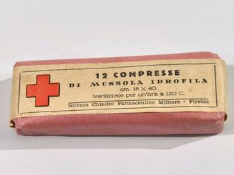 Italien 2.Weltkrieg "12 Compresse di Mussola Idrofila" Findet man so immer mal wieder in Deutschen Verbandkästen