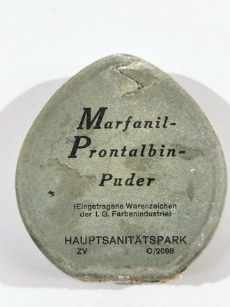 "Marfanil Protalbin Puder" Wehrmacht. Hauptsanitätspark ZV. NUR FÜR DEKORATIONSZWECKE