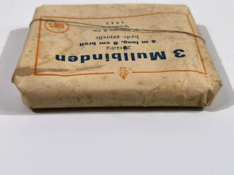 Pack " 3 Mullbinden" Herstellungsjahr 1943