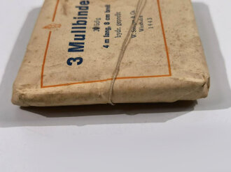 Pack " 3 Mullbinden" Herstellungsjahr 1943