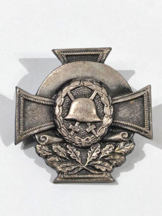 1. Weltkrieg, Patriotrisches Abzeichen, ( Blechabzeichen )  Darstellung Eisernes Kreuz mit einem Verwundetenabzeichen, Breite 31mm