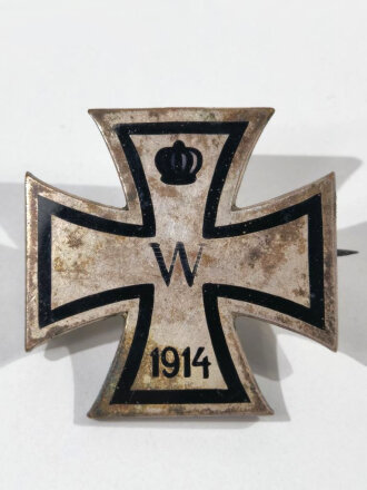 1. Weltkrieg, Patriotrisches Abzeichen, Eisernes Kreuz 1914 mit Broschierung, größe 22mm