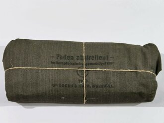 Verbandpäckchen Wehrmacht, übergroßes Modell, datiert 1943. Breite 16cm