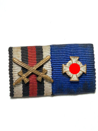 2er Bandspange eines Kriegsteilnehmers im 1. Weltkrieg, Breite 30mm