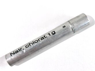 Aluminiumröhrchen " Natr. chlorat 1g"