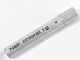 Aluminiumröhrchen " Natr. chlorat 1g"