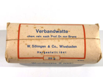 Pack " Verbandwatte" datiert 1941