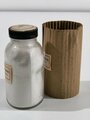 Glas  " Chloraminpuder " in Umverpackung datiert 1941, gehört so in die Luftschutz Hausapotheke