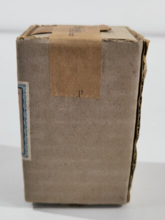 Glas  " Chloraminpuder " in Umverpackung datiert 1939, gehört so in die Luftschutz Hausapotheke