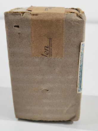 Glas  " Chloraminpuder " in Umverpackung datiert 1939, gehört so in die Luftschutz Hausapotheke