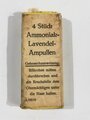 4 Ampullen Ammoniak Lavendel , so oft in Verbandkästen der Wehrmacht zu finden