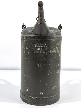5 Liter Kanne "Reichsheer 1939" Originallack, guter Gesamtzustand