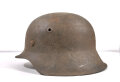 Heer, Stahlhelm Modell 1942. Originallack, zusammengehöriges Stück, ungereinigt