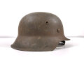 Heer, Stahlhelm Modell 1942. Originallack, zusammengehöriges Stück, ungereinigt