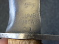 US Army WWI, Bolo knife in hard to find metal scabbard. Untouched example