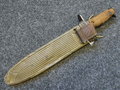 US Army WWI, Bolo knife in hard to find metal scabbard. Untouched example