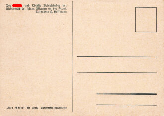 Ansichtskarte Luftwaffe "Der Führer und Oberste Befehlshaber der Wehrmacht bei seinen Fliegern an der Front" - Der Adler die große Luftwaffen-Illustrierte