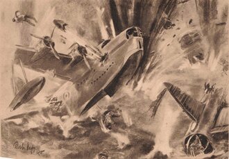 Ansichtskarte Luftwaffe "Mitten im Ziel ! " - Der Adler die große Luftwaffen-Illustrierte