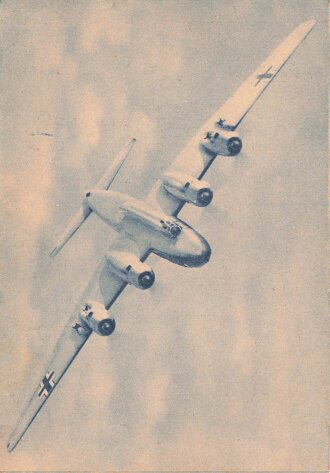 Ansichtskarte Luftwaffe "Der Langstrecken Bomber Focke-Wulf fw 200" - Der Adler die große Luftwaffen-Illustrierte