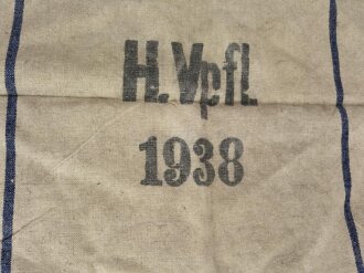 Großer Sack für Heeresverpflegung der Wehrmacht datiert 1938, gebrauchtes Stück