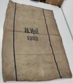 Großer Sack für Heeresverpflegung der Wehrmacht datiert 1938, gebrauchtes Stück