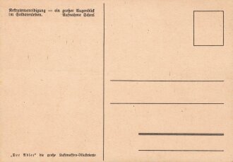 Ansichtskarte Luftwaffe "Rekrutenvereidigung - ein großer Augenblick im Soldatenleben" - Der Adler die große Luftwaffen-Illustrierte