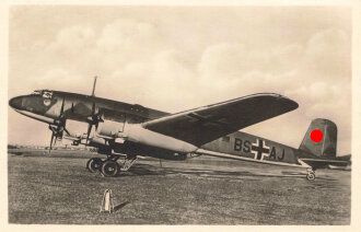 Ansichtskarte Luftwaffe "Der viermotorige Fernkampfbomber der deutschen Luftwaffe Focke-Wulf Fw 200-c CONDOR mit 4 BMW Bramo-Motoren"