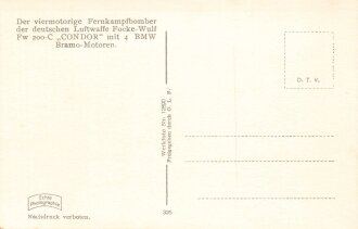Ansichtskarte Luftwaffe "Der viermotorige...