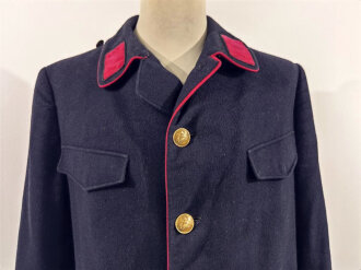 Feuerwehr Dienstjacke dunkelblau, etwa um 1920/30....