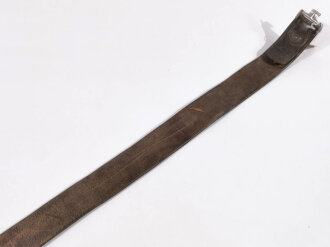 Luftwaffe Koppelriemen für Mannschaften mit Aluminiumgegenhalt, Kammerstück von 1938, Gesamtlänge 102cm, ungereinigtes Stück