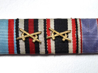 6er Bandspange eines Veteranen des 1. Weltkriegs und Kriegsteilnehmer im 2 Weltkrieg, Breite 89mm, sehr guter Zustand